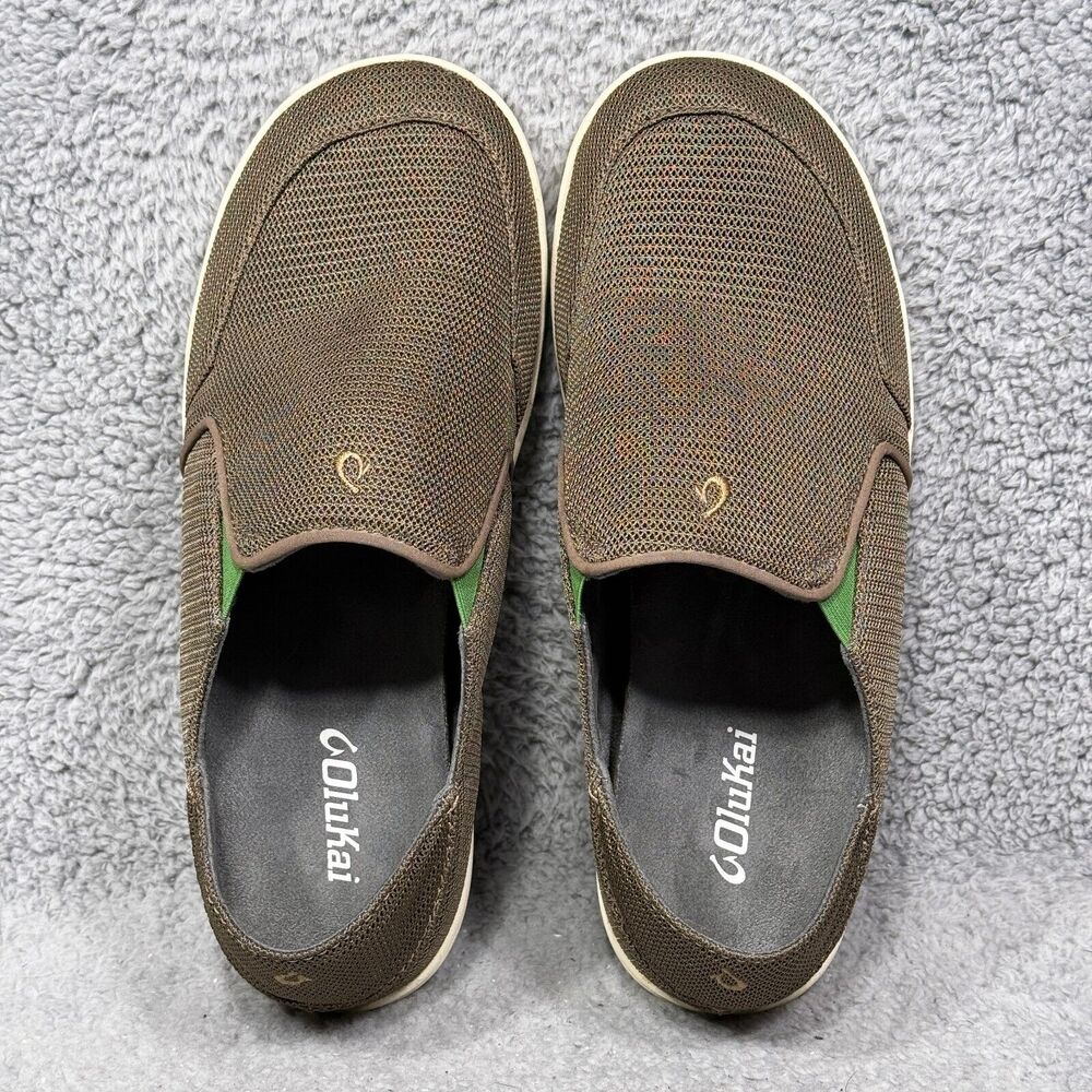 Olukai‎ Nohea Mesh Mens Size 9.5 Slip On Sneakers Mustang Lime Peel 10188-13AP - Picture 5 of 9